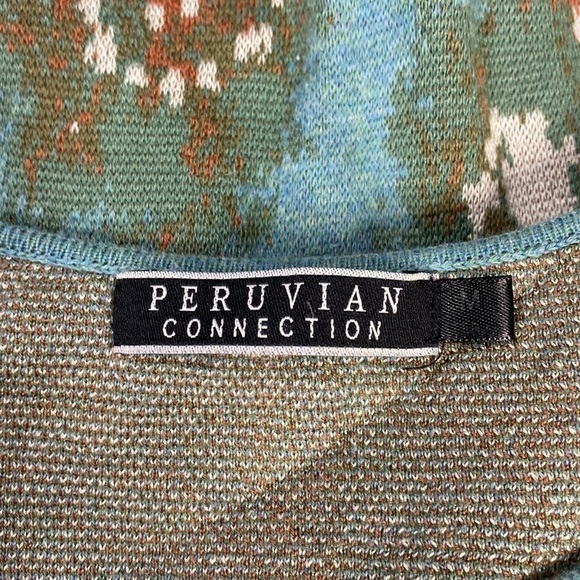 Peruvian Connection Blue Floral Pima Cotton Maxi Sleeveless Dress Size Medium - Picture 6 of 9